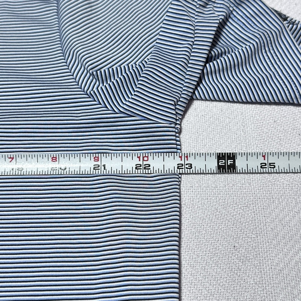 RLX Ralph Lauren Golf Polo Shirt Mens Large Performance Striped Big Foot CC - Picture 9 of 10